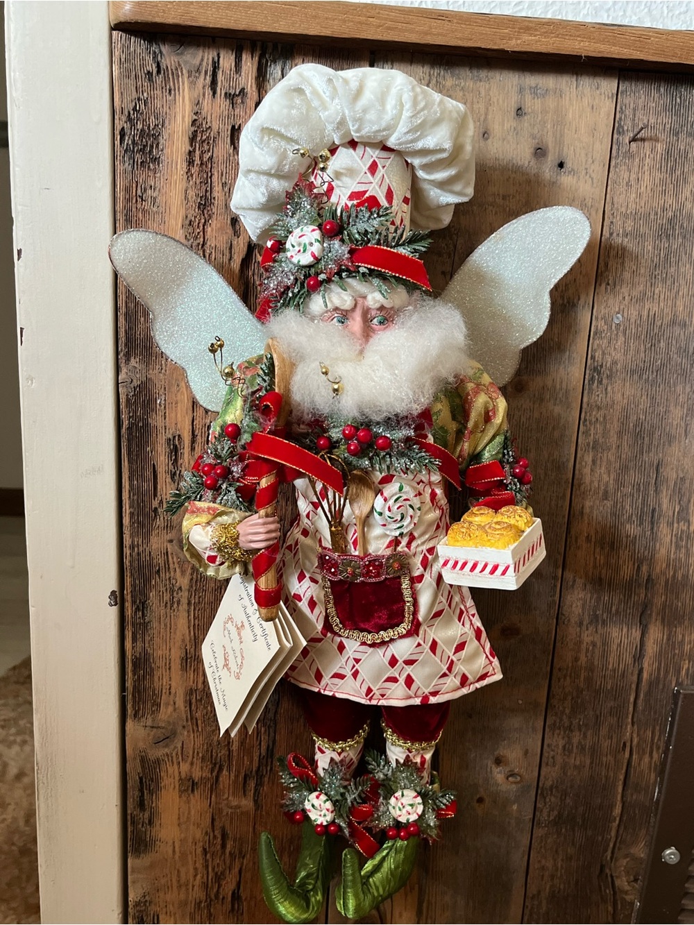 Mark Roberts Fairy Decoration - White, Red & Green